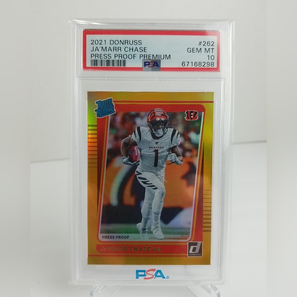 2021 Ja'marr Chase RC Donruss Press Proof Premium PSA 10 GEM MINT